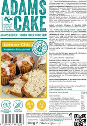 Adams Cake | Lemon Chia | 1 x 200 gram  | Koolhydraatarm eten doe je zó!