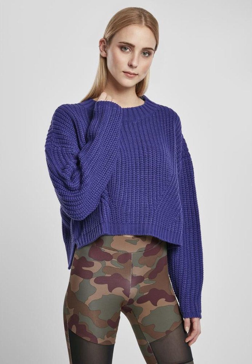 Urban Classics Sweater/trui -4XL- Wide Oversize Blauw/Paars