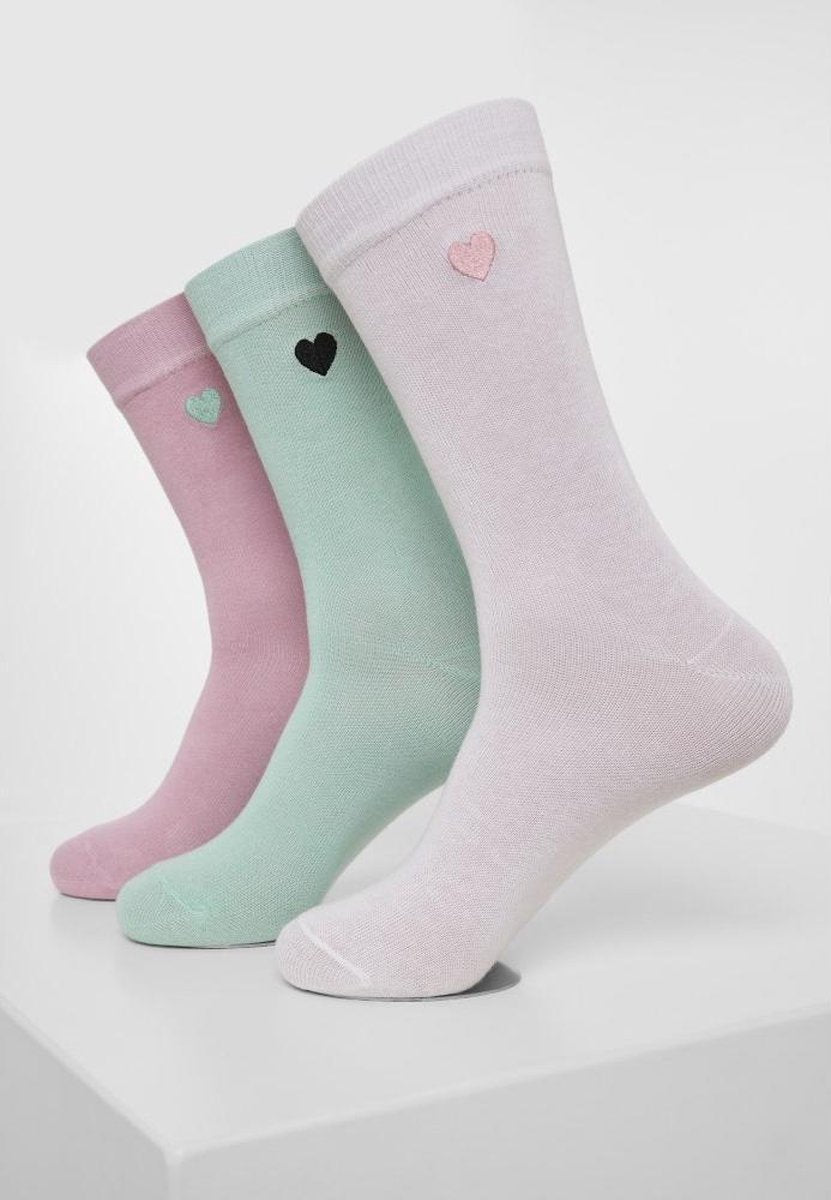 Urban Classics Sokken -35/38- Heart 3-Pack Multicolours