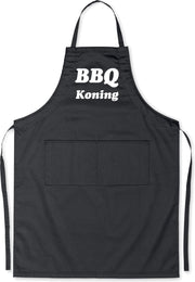 Mijncadeautje - Luxe schort - BBQ Koning - zwart
