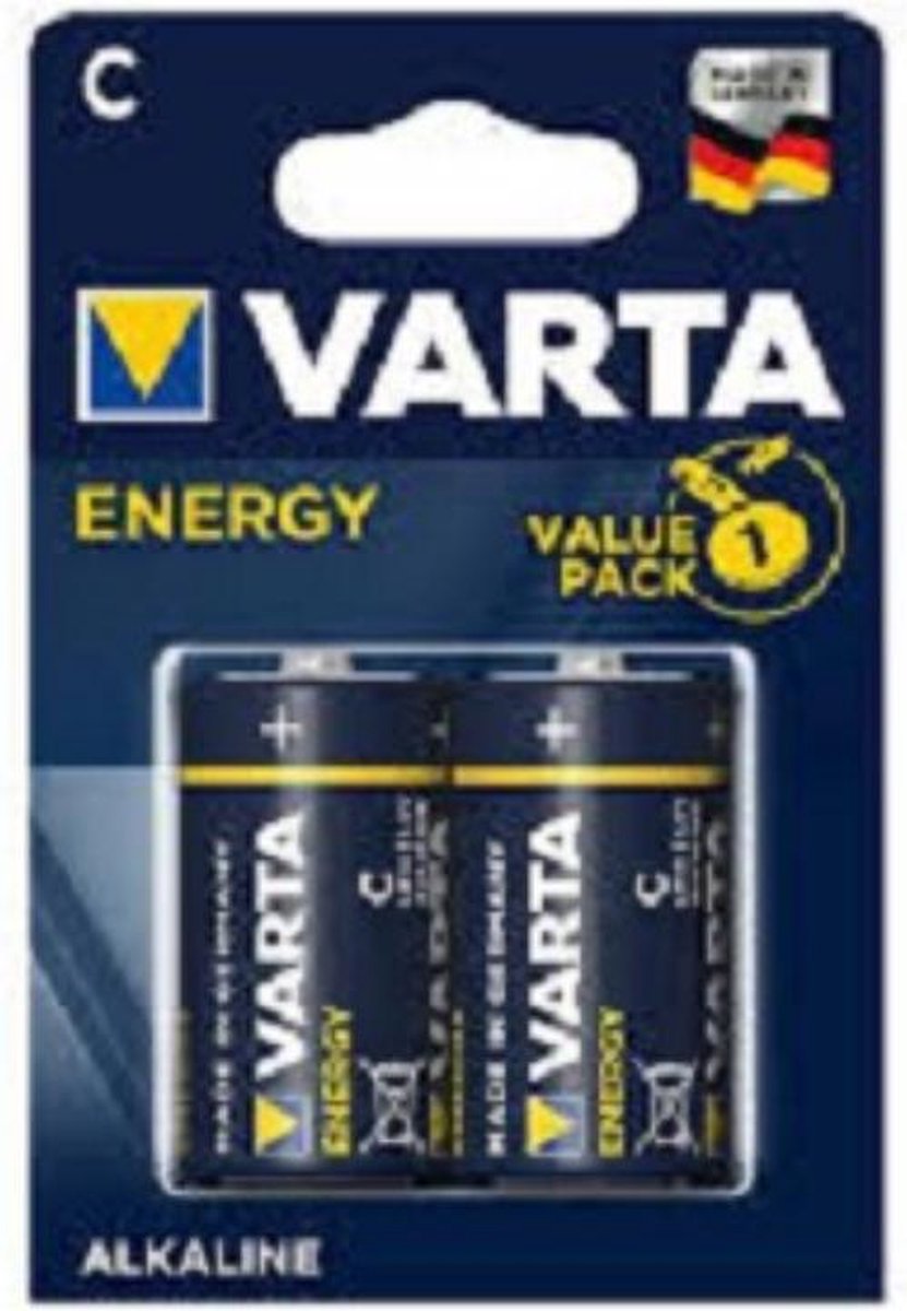 Varta ENERGY  C R14. Alkaline. per 2. (hangverpakking)