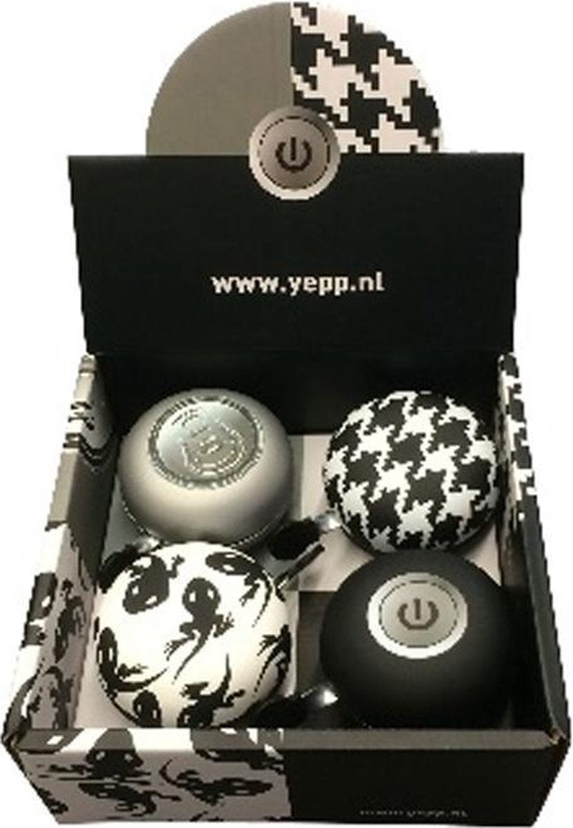 Yepp Fietsbel Set Black&White
