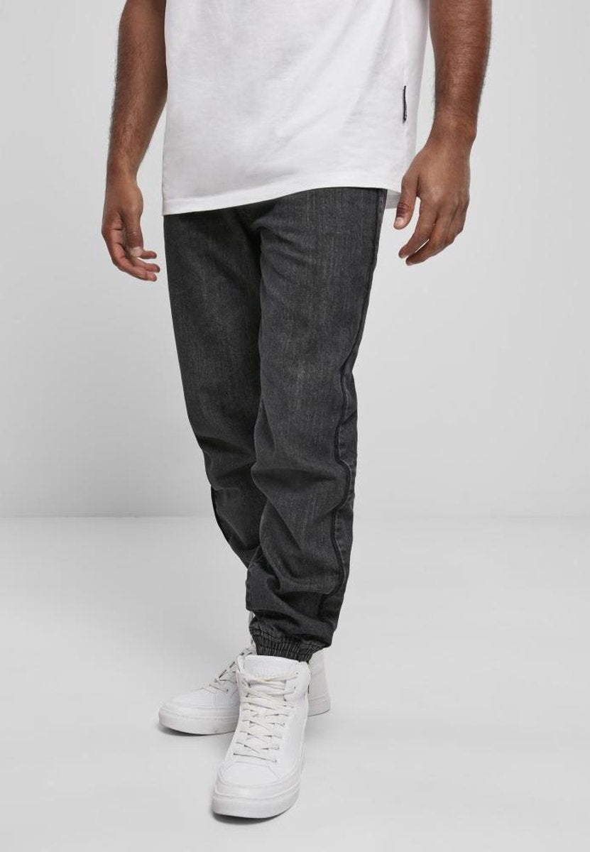 Southpole Broek rechte pijpen -34/32 inch- Denim acid washed Zwart