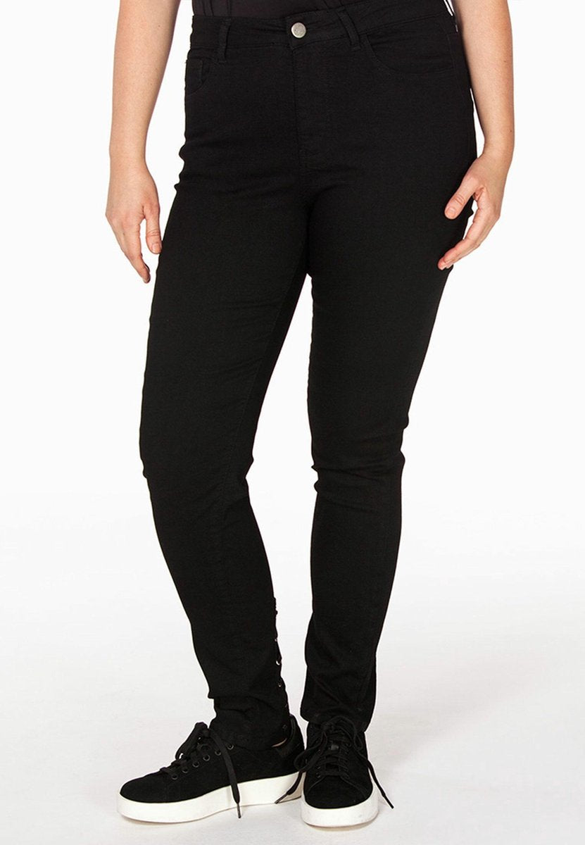 Yoek| Grote maten - dames jeans skinny - zwart