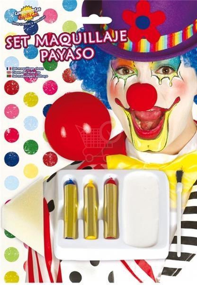 Fiestas Guirca Schminkset Clown Junior Wit 6-delig