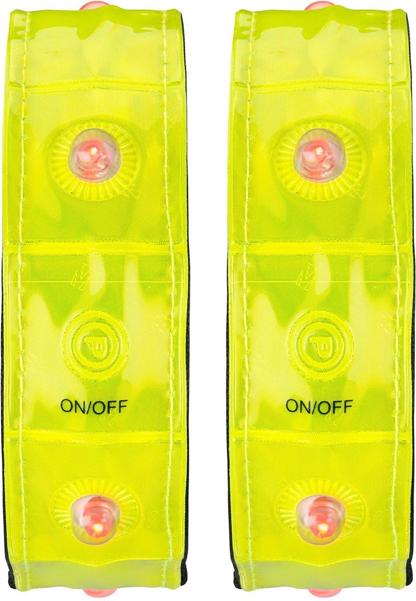 Avento Sportarmbanden LED 2x - Reflecterend - Verstelbaar - One size