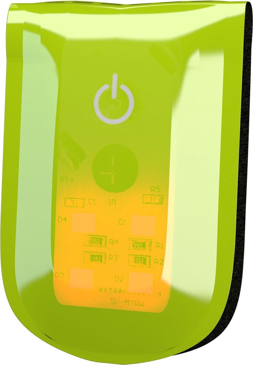 Wowow Magnetlight geel met rode leds - Ledlampje met magneetsluiting - running biking