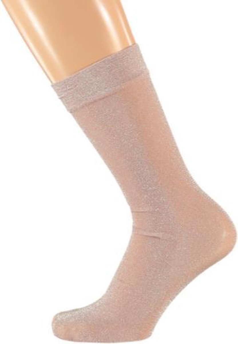 Sarlini Fashion Dames sokje Roze Lurex | Maat 36-41