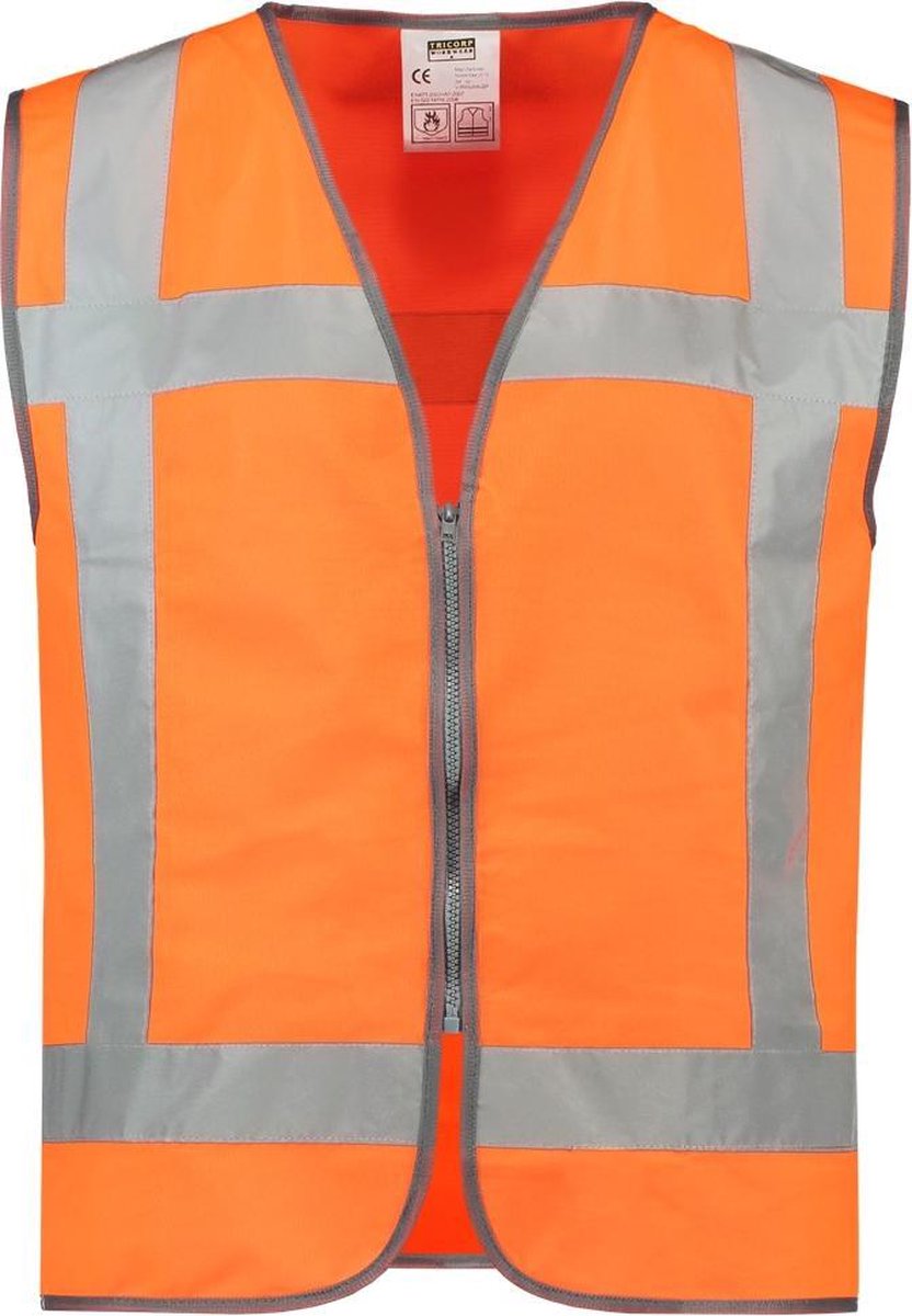 Tricorp veiligheidsvest RWS rits - Fluor oranje - 453019 - maat XS-S