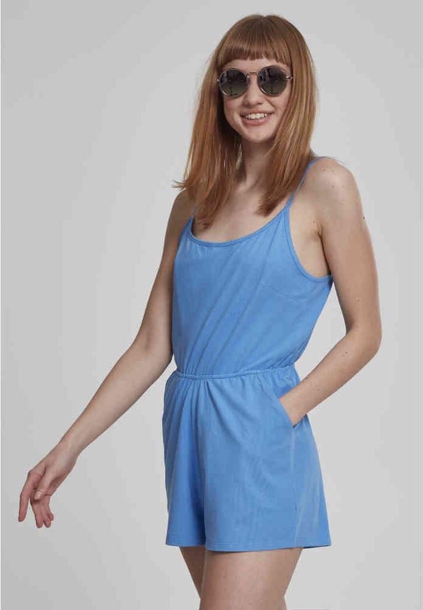 Urban Classics Playsuit -S- Short Spaghetti Blauw