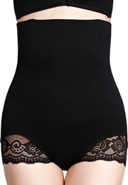 Hoge Tailleslip Body Shaper met kant - M/L - zwart