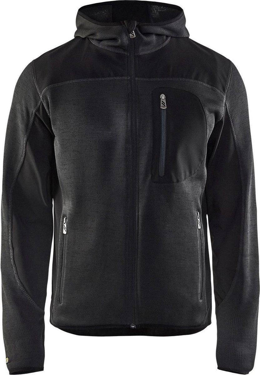 Blaklader Gebreid vest met softshell - Donkergrijs/Zwart - 2XS