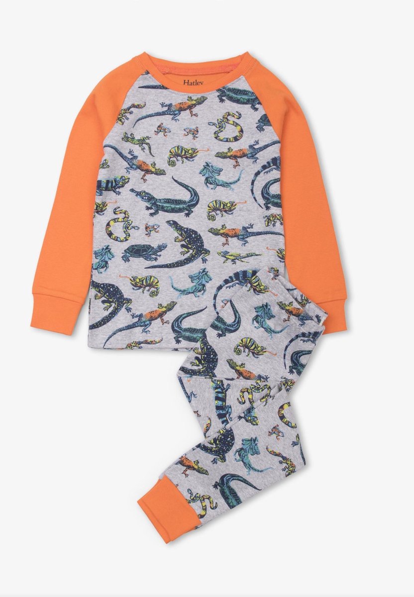 Hatley Pyjama Rambunctious Reptiles Athletic Grey - 104