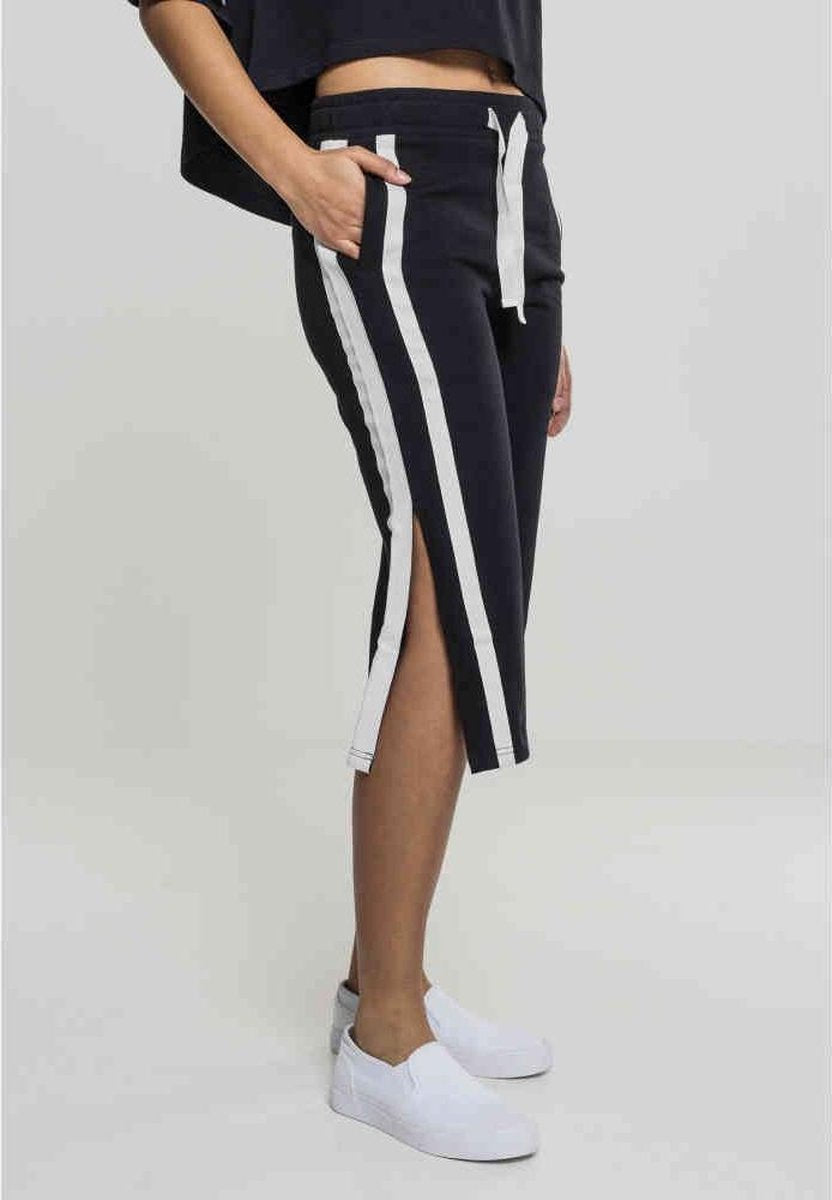 Urban Classics Driekwartbroek -3XL- Terry culotte Zwart/Wit