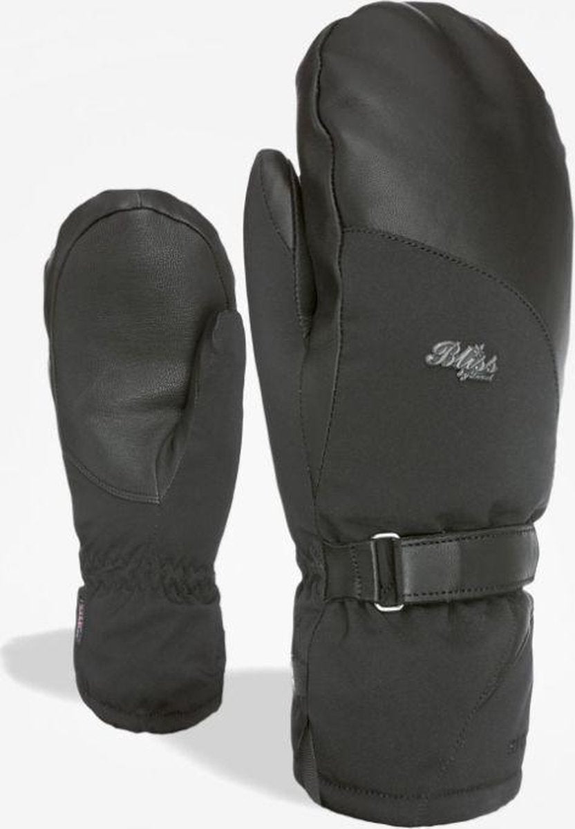 Level Bliss Crystal - Wintersportwanten Voor Dames - Leer - Zwart - Maat 8.5