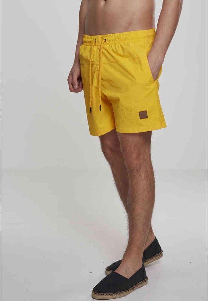 Urban Classics Zwemshorts -2XL- Block Geel