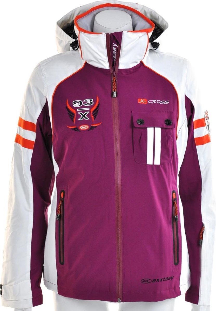 Exxtasy Bennet - Sportjas - Dames - Maat 34 - Paars;Wit;Oranje