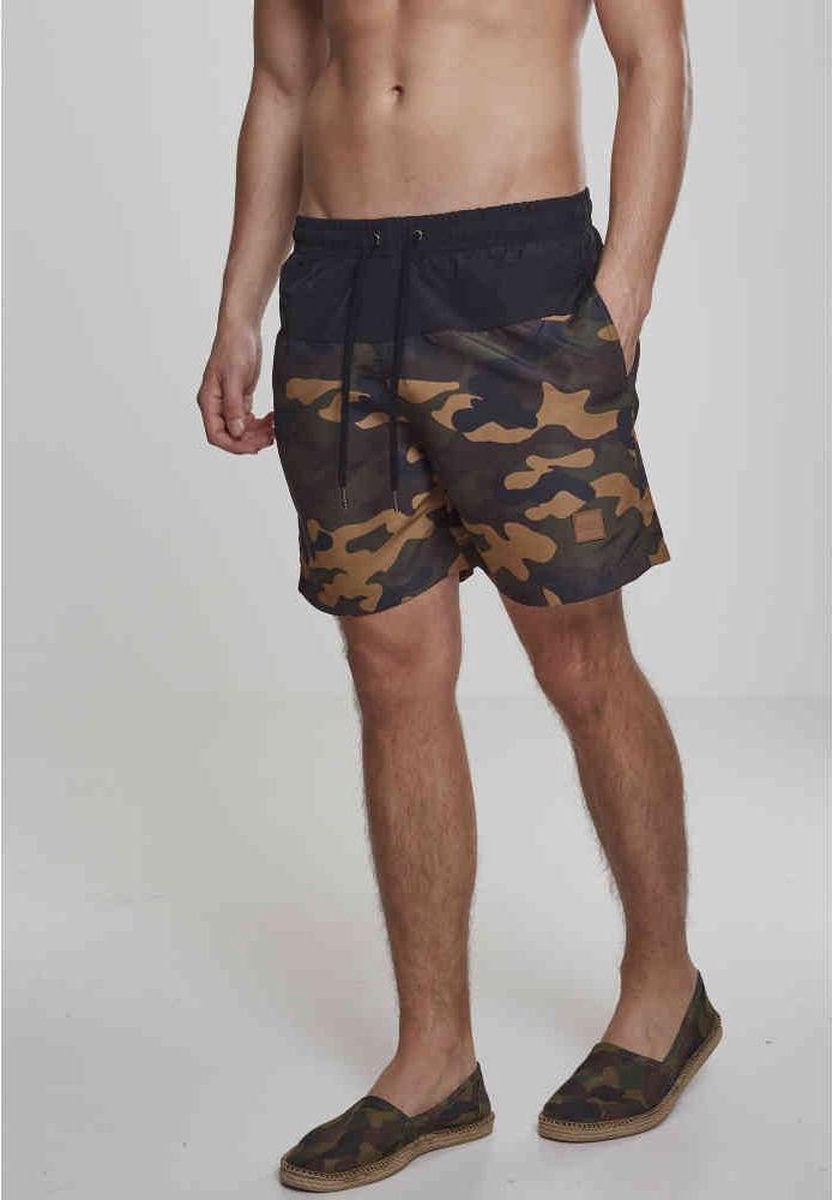 Urban Classics Zwemshorts -L- Block Zwart