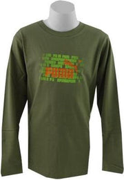 Puma - Letter LS Tee - Burnt Olive - Maat 92