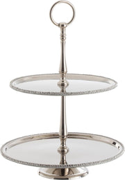 J-Line Plateau 2Niveau Juweel Aluminium/Nickel Zilver