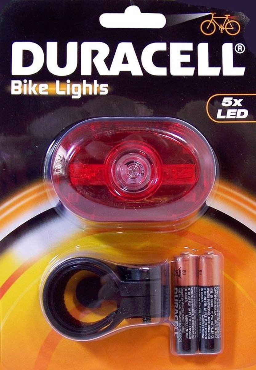 Duracell Achterlicht voor Fiets - Zwart