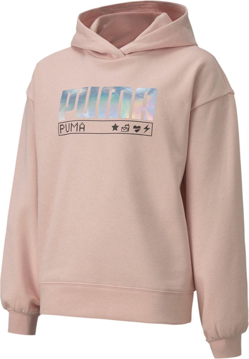 Puma Alpha Trui - Meisjes - roze -  zilver - zwart