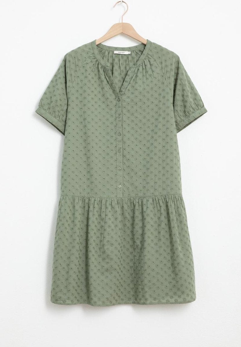 Sissy-Boy - Groen broderie anglais jurk