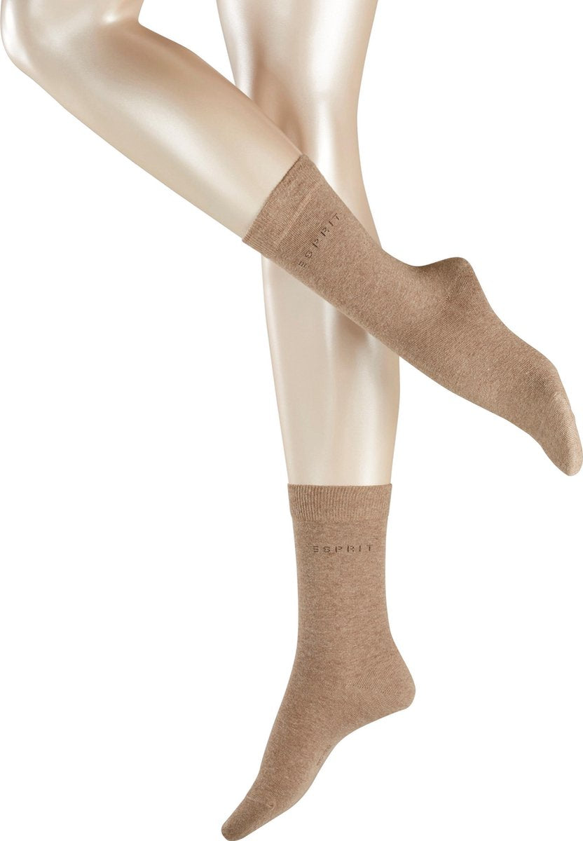 Esprit Uni sokken Dames 2 PACK 18531 - Bruin 5410 nutmeg mel Dames - 35-38
