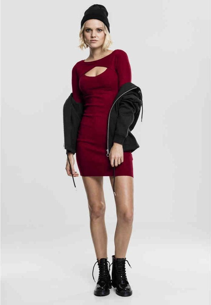 Urban Classics Korte jurk -S- Cut Out Rood