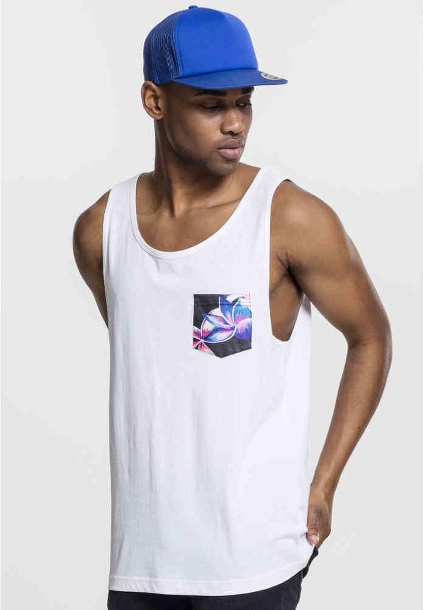 Urban Classics Tanktop -L- Contrast Pocket Wit