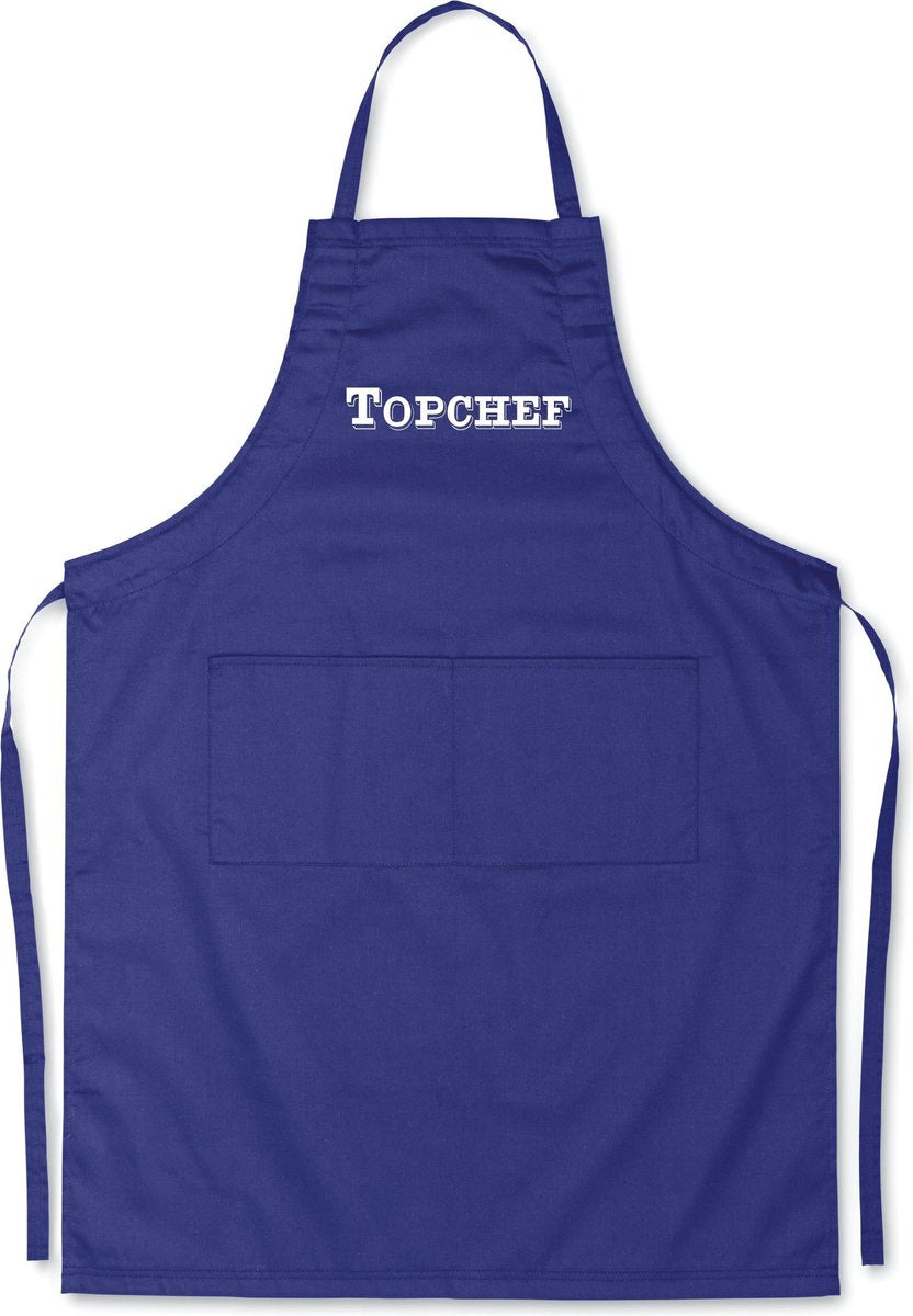 Mijncadeautje - Luxe schort - Topchef - blauw