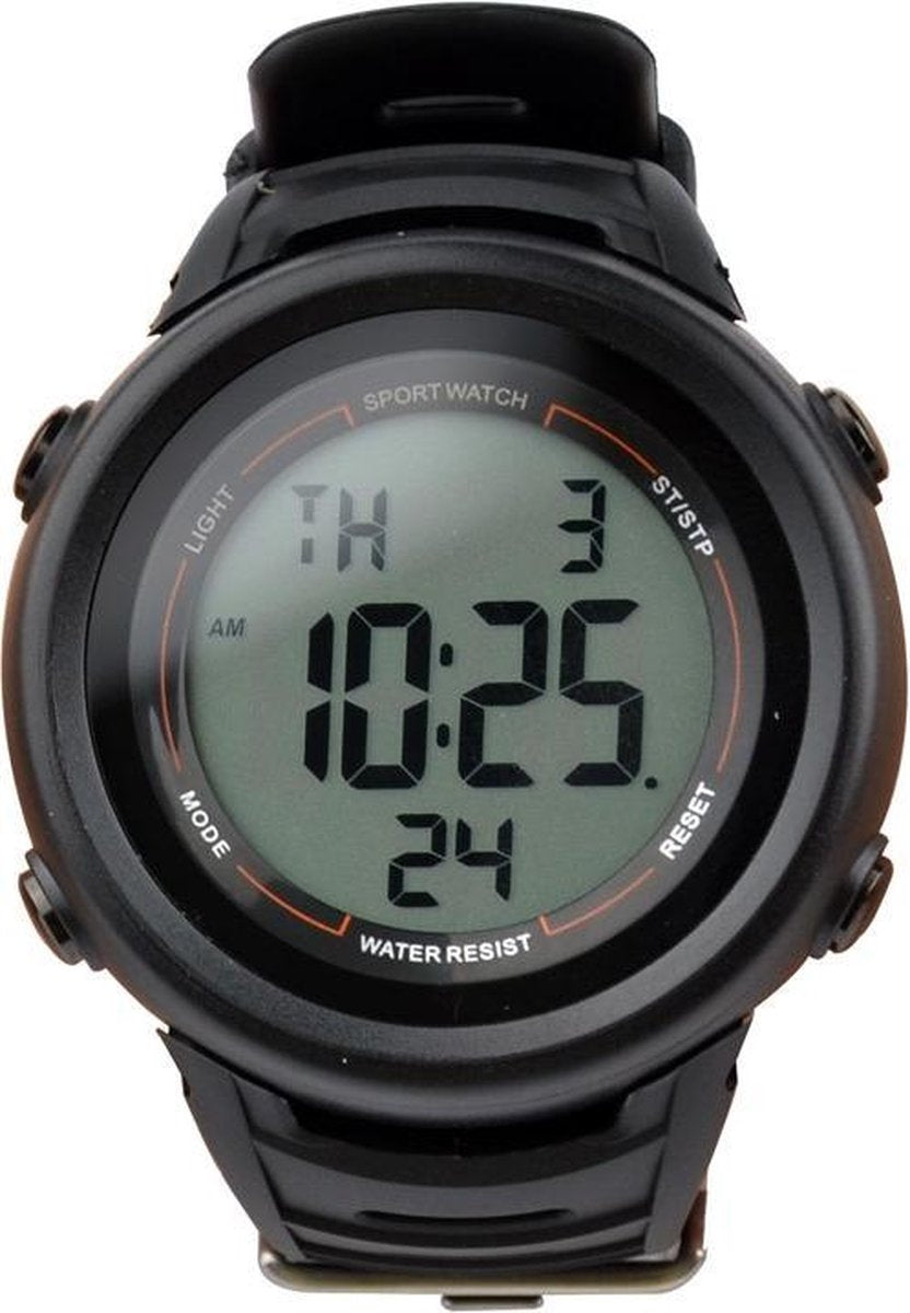 Tis Pro - Stopwatch - Pols horloge - 10 Lap - Zwart