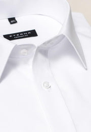 ETERNA comfort fit overhemd - poplin heren overhemd - wit - Strijkvrij - Boordmaat: 47