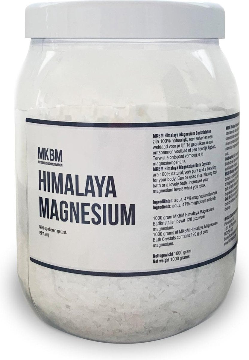 MKBM Himalaya Magnesium Badkristallen - ontspannend (voet)bad - verhoogt het magnesiumgehalte