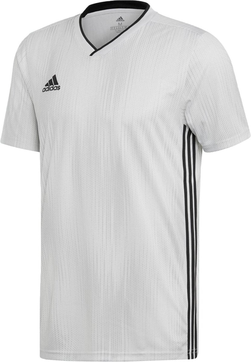 adidas Sportshirt - Maat M  - Mannen - wit/zwart