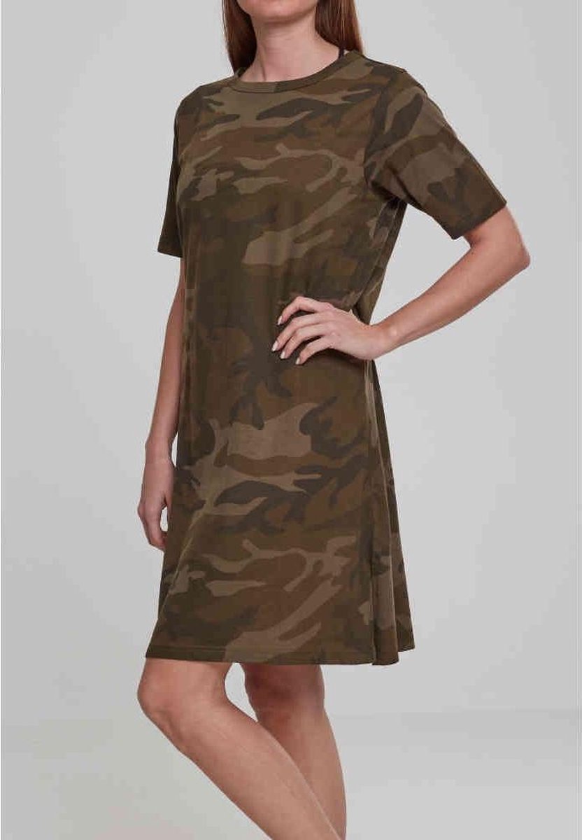 Urban Classics Korte jurk -XS- Camo Tee Groen