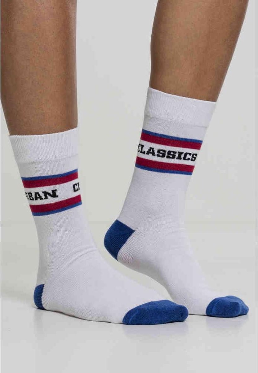 Urban Classics Sokken -35/38- Logo Stripe Sport 2-Pack Wit