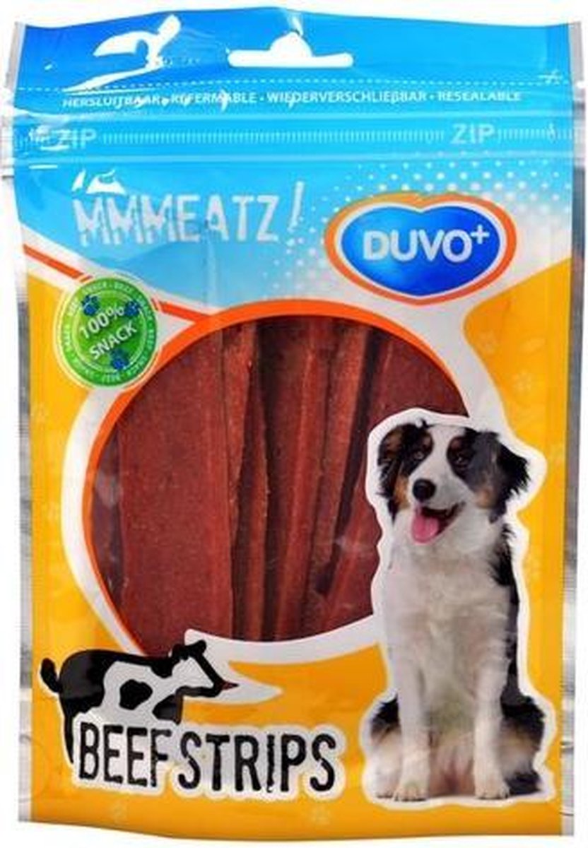 Duvo plus - beef strips - hondensnacks - strip - rund