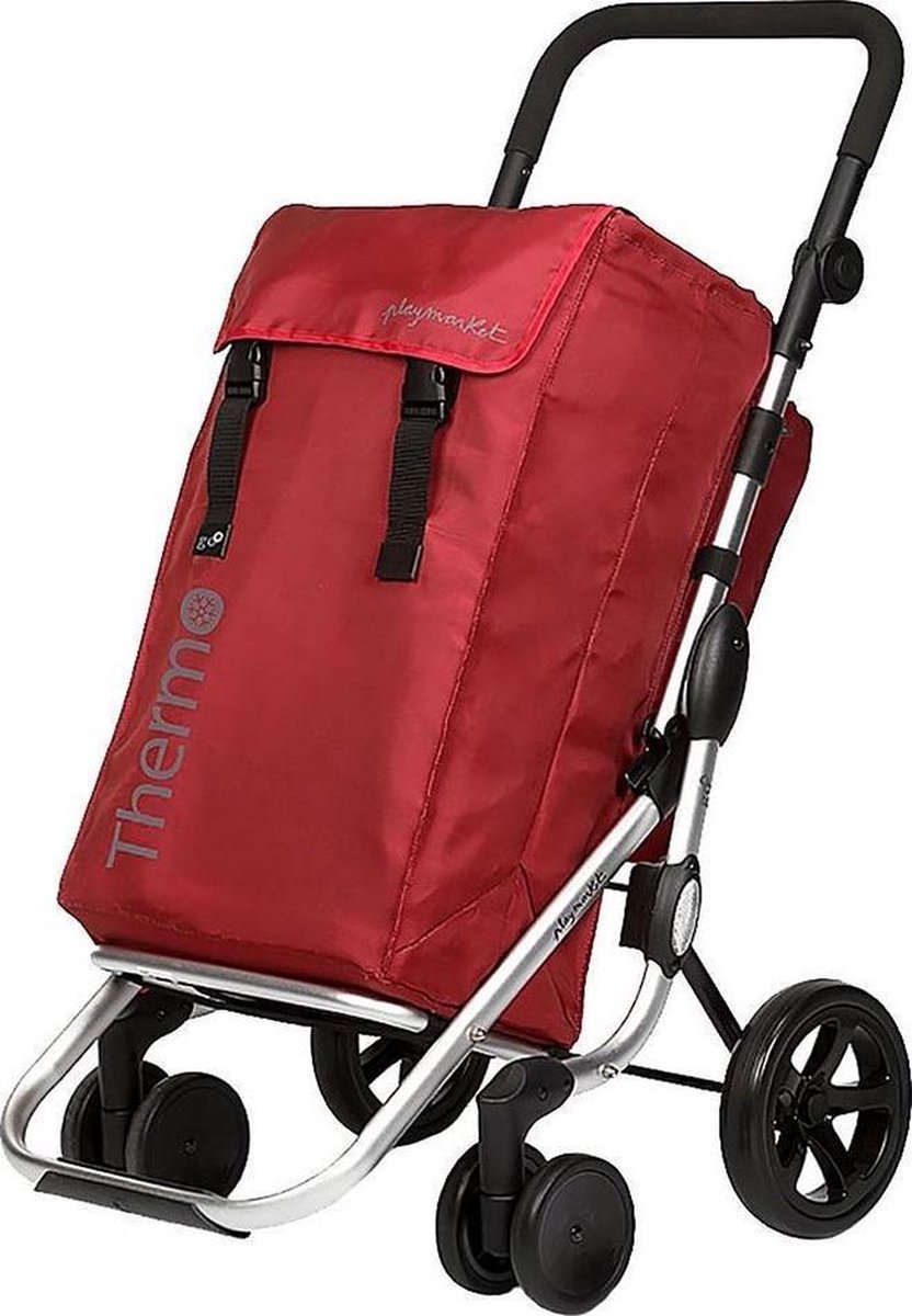 Playmarket Go Plus boodschappentrolley bordeaux