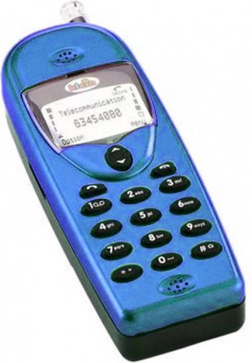 Klein Mobiele Telefoon Met Geluid 12 Cm Blauw
