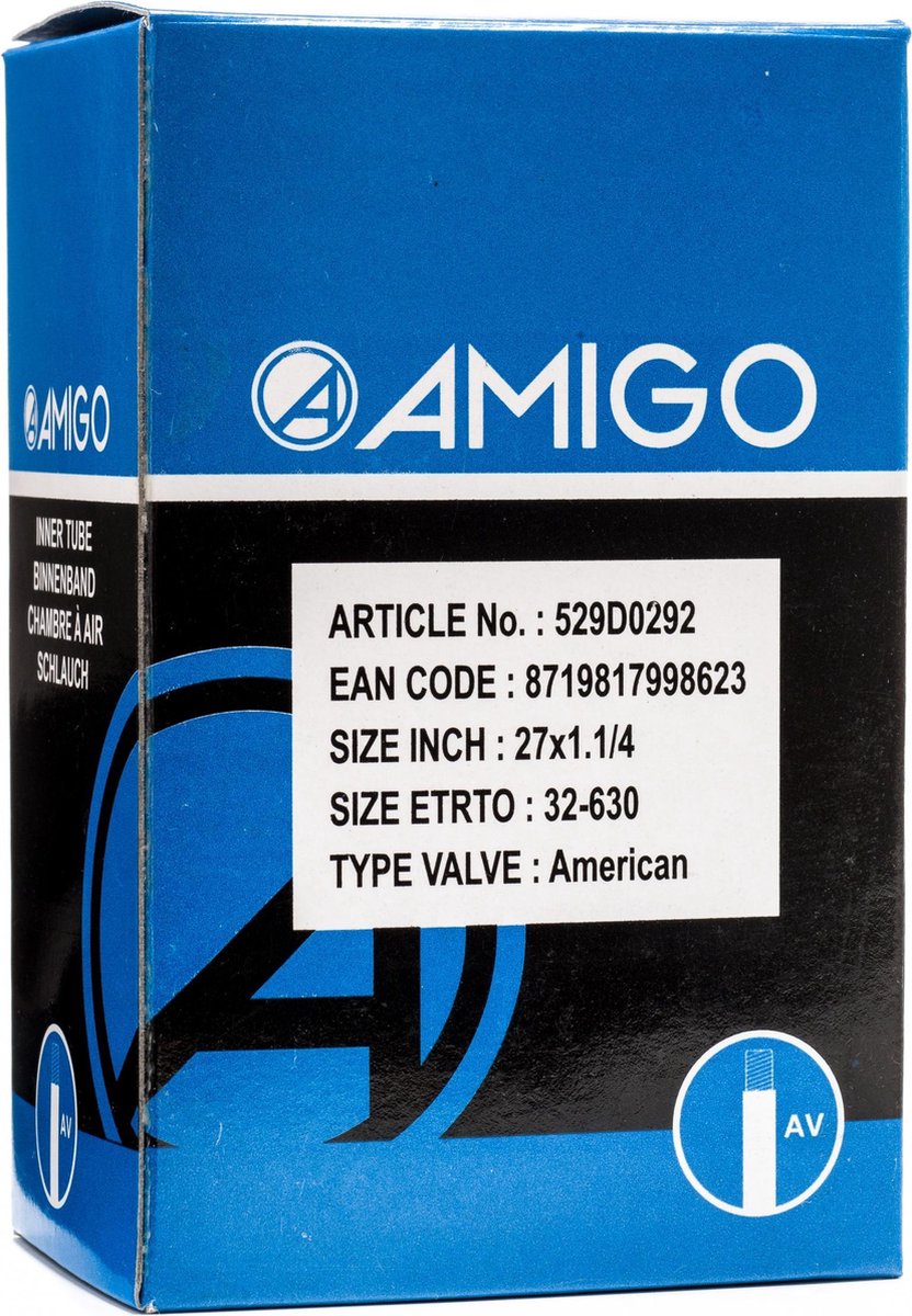 Amigo Binnenband - 27 inch - ETRO 32-630 - Autoventiel