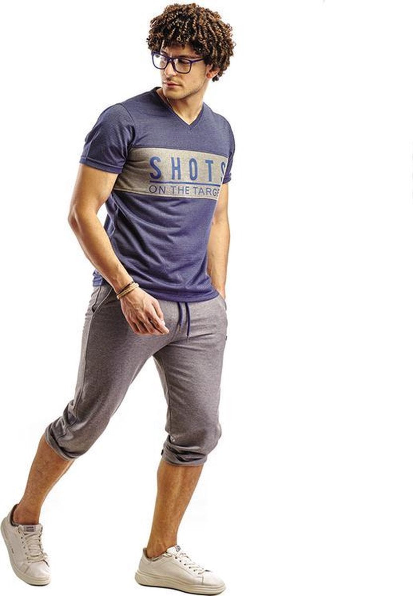 Embrator mannen Joggingpak / Huispak blauw/grijs maat 3XL