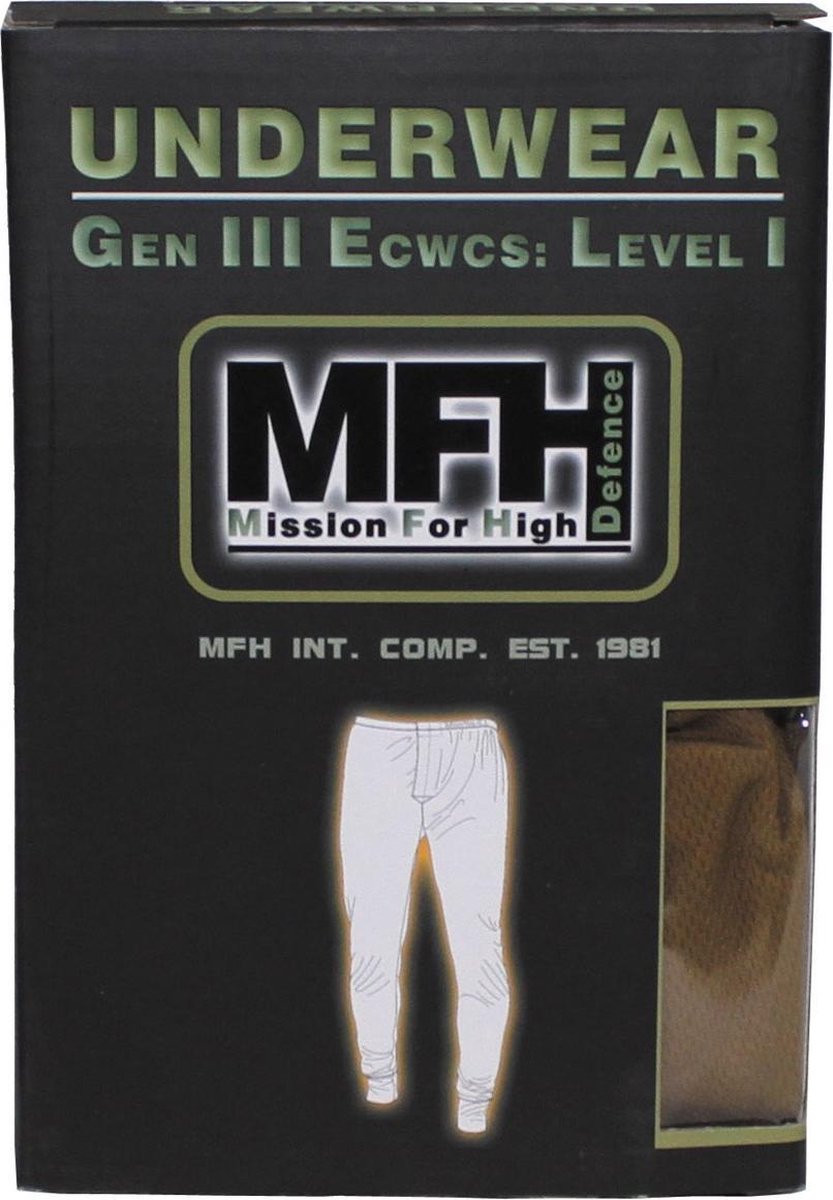 MFH High Defence - US Army lange onderbroek  -  Level I  -  GEN III  -  Coyote tan - MAAT XL