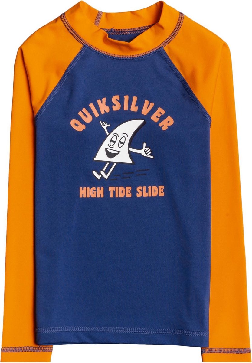 Quicksilver - UV-zwemshirt voor jongens - Longsleeve - Bubble Trouble - Oranje - maat 92cm