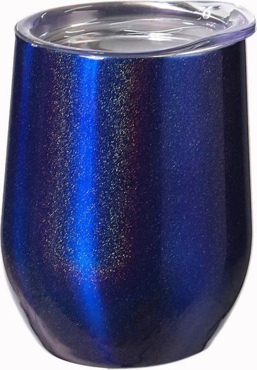 Drinkbekers | Thermosbeker | Beker | Koffiebeker to go | Dubbelwandig | RVS | Regenboog blauw | Able & Borret