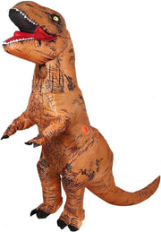 Opblaasbaar T-rex kostuum KINDEREN bruin - dino pak dinosaurus Jurassic World™ Trex kinder dinopak