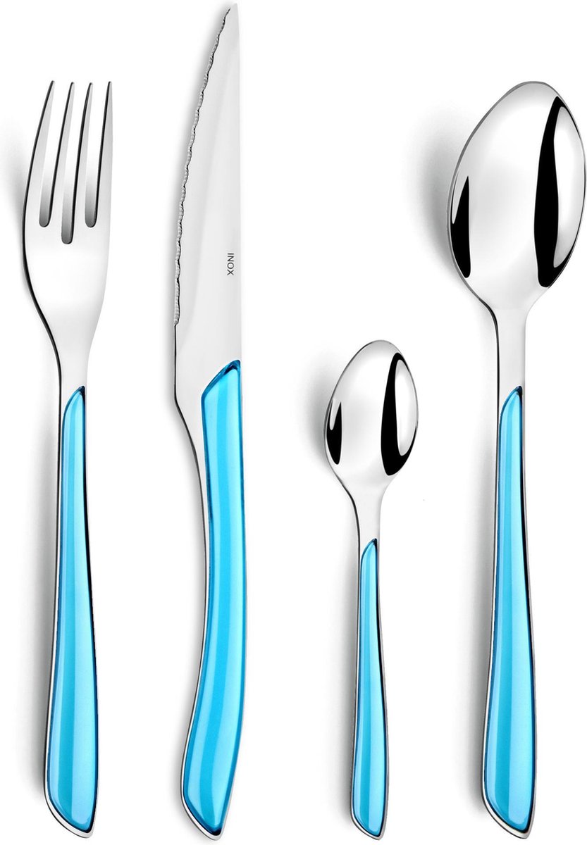Amefa Eclat Bestekset - 24 delig - Turquoise