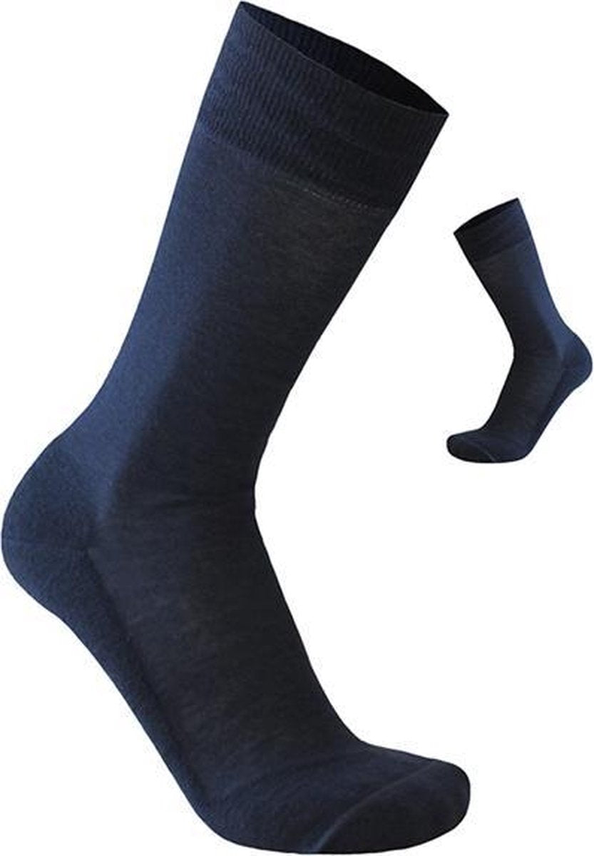 2-Pack Klassieke Dunne Merino Wollen Sokken S13 - Unisex - Blauw - Maat 39-42