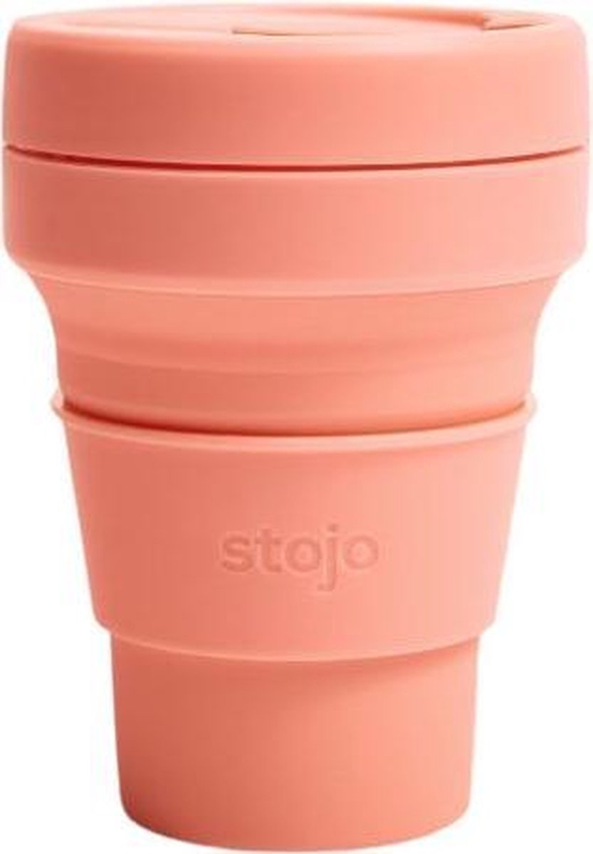 Stojo Drinkbeker Opvouwbaar 470 Ml Siliconen Zalmroze