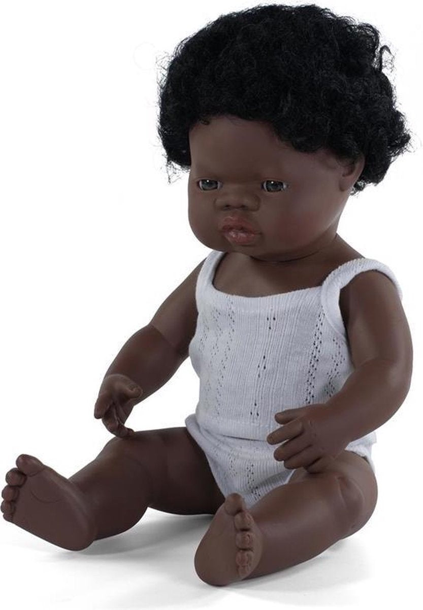 Miniland Babypop Jongetje Met Vanillegeur 38 Cm Zwart Haar